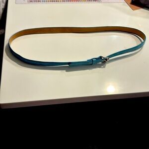 Blue Ann Taylor size Medium snakeskin leather belt